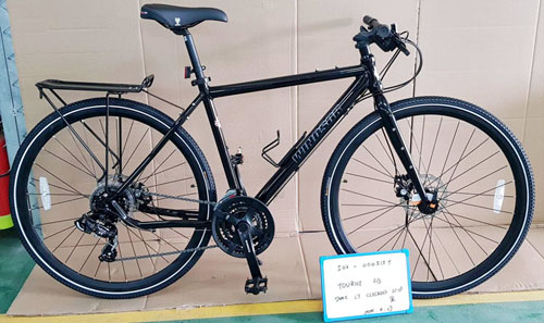 LTD QTYS of these Super Commuter Touring bikes Windsor Tourist FB or DropBar Advanced Aluminum Touring/Commuter Bikes with CrMo Forks, FULL SHIMANO 3X7Speed + Powerful Disc Brakes, PunctureGuard/ReflectiveSideWall Tires Click to see enlarged photo 